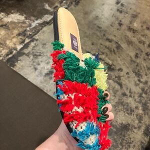 Colorful Fringed Slippers